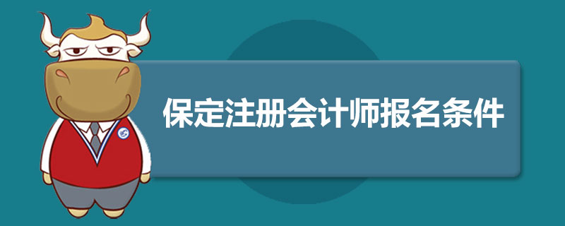 保定注册会计师报名条件