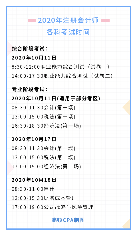 2020年cpa各科考试时间.png